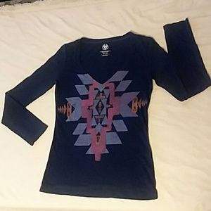 American Eagle Outfitters v neck long sleeve shirt